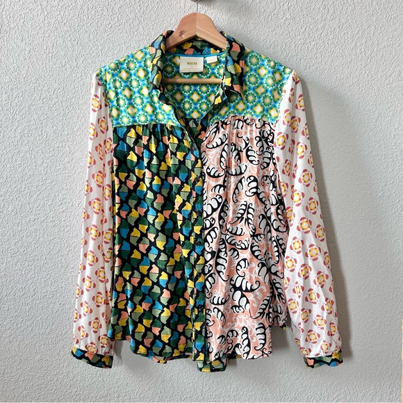 Anthropologie Tops - Maeve by Anthropologie The Paz Patchwork Buttondown Shirt Size Medium